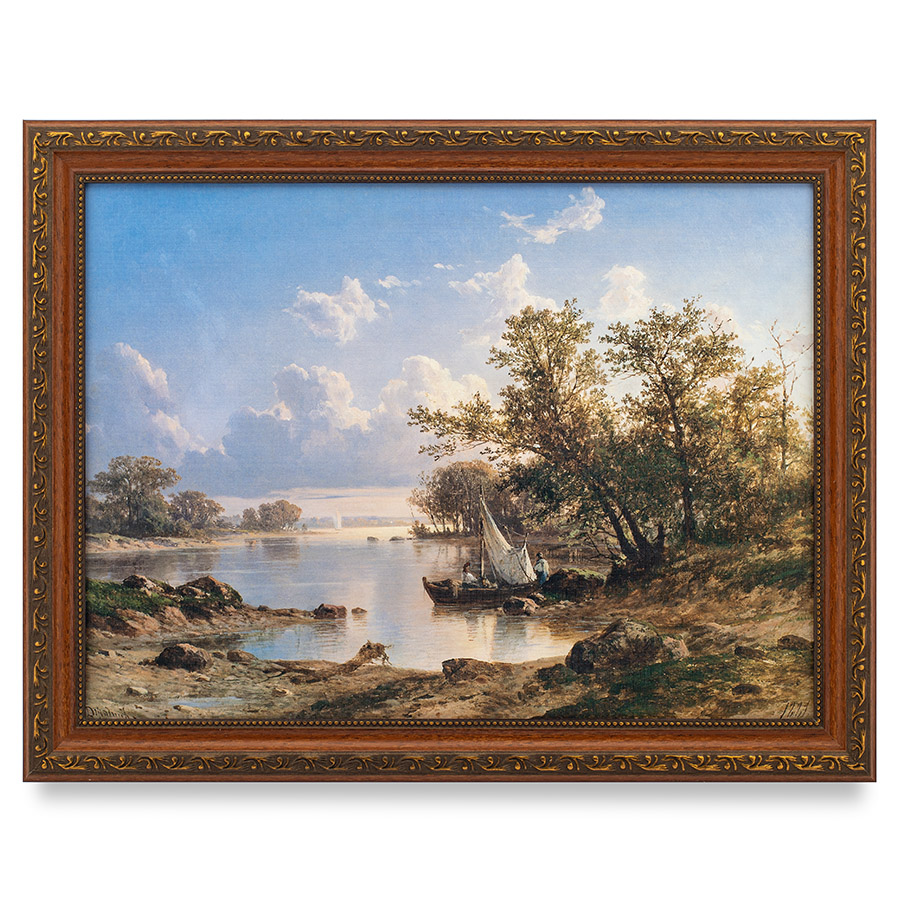 Пейзаж. 1881. П.П. Джогин. Репродукция в раме