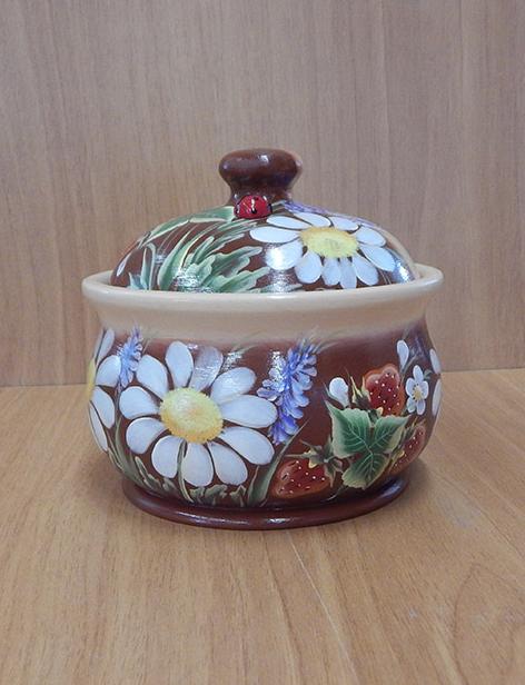 Шкатулка (полевые цветы на коричневом фоне)