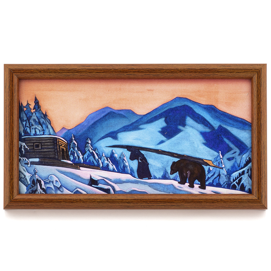 Святой Сергий (Сотрудники).1940-е гг.  Н.К. Рерих. Репродукция в раме