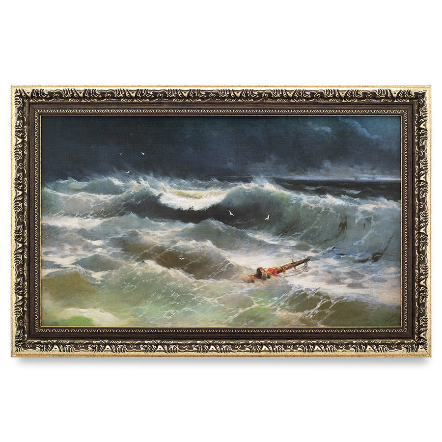Буря на Азовском море. 1886. И.К. Айвазовский. Репродукция в раме