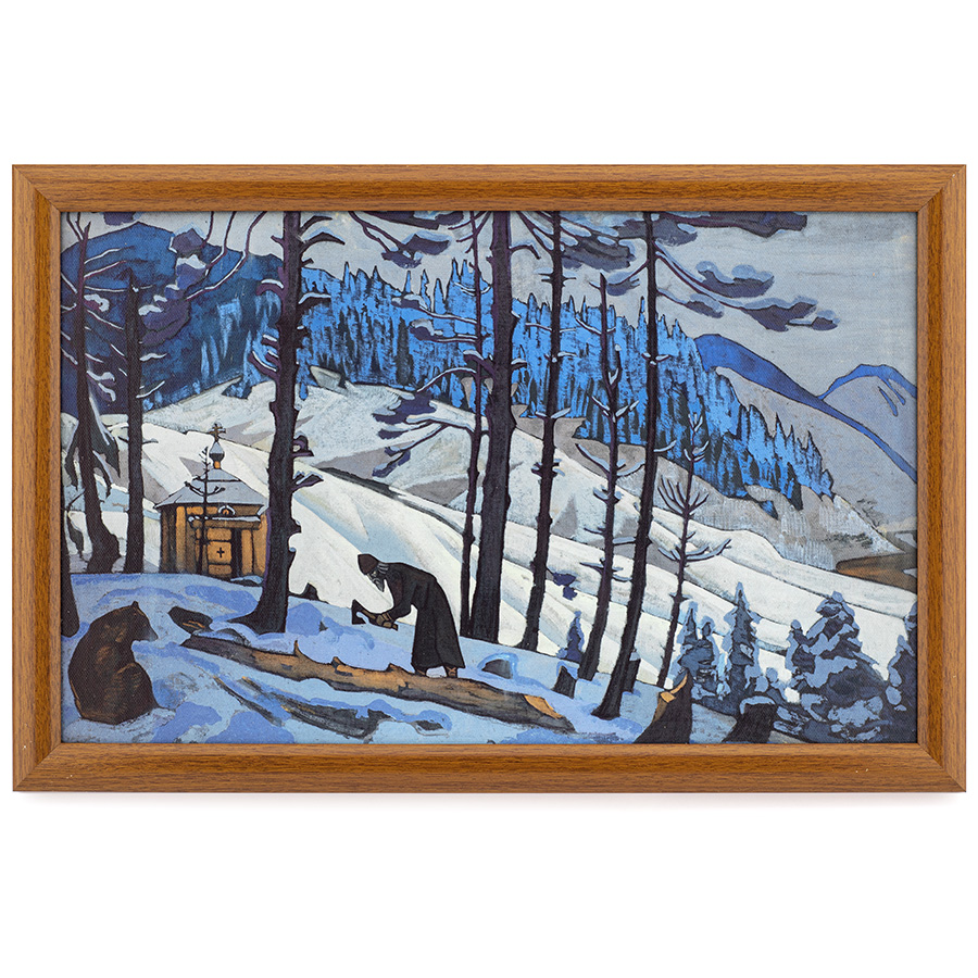 Сергий-Строитель. 1925. Н.К.Рерих. Репродукция в раме