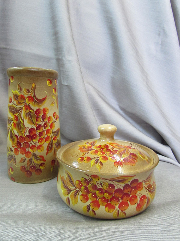 Шкатулка с рябинкой  (тонированный фон)