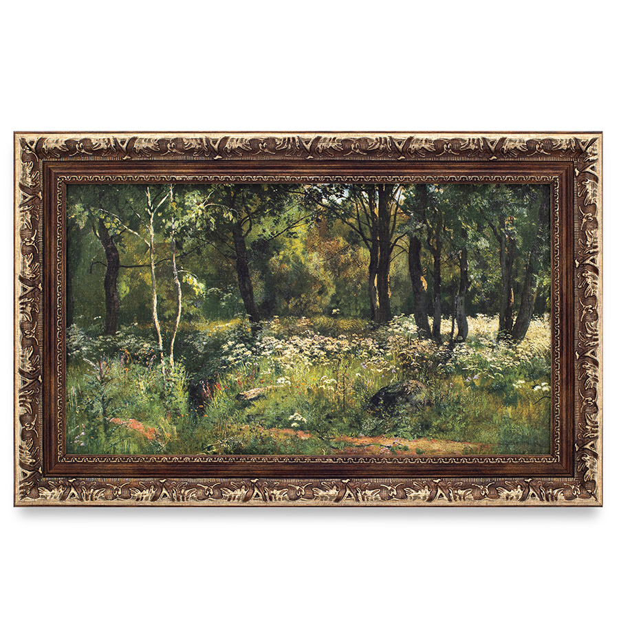 Лесная поляна. Конец 1880-начало 1890. И.И. Шишкин. Репродукция в раме