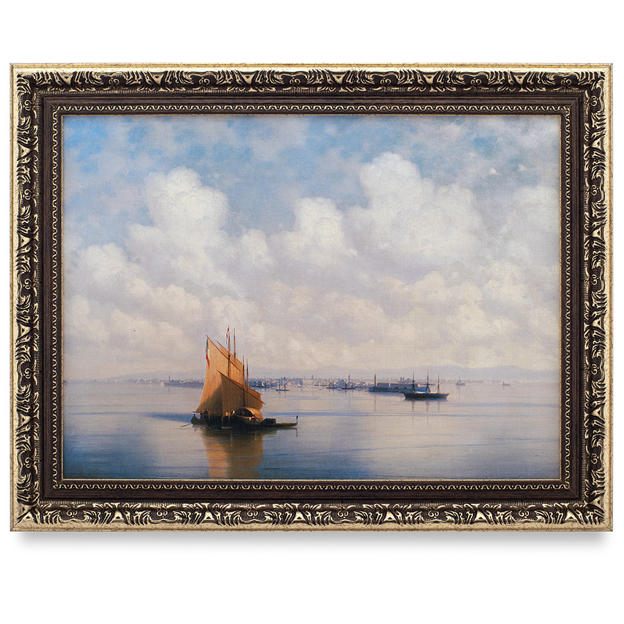 Морской пейзаж. 1871. И.К.Айвазовский. Репродукция в раме